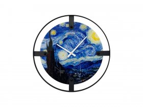 Часы интерьерные NT155 VAN GOGH STARRY NIGHT в Чистоозёрном - chistoozyornoe.mebel-nsk.ru | фото