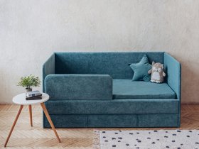 Диван-кровать Happy (бирюзовый) в Чистоозёрном - chistoozyornoe.mebel-nsk.ru | фото