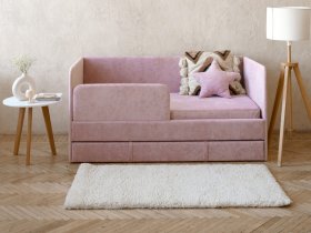 Диван-кровать Happy (розовый) в Чистоозёрном - chistoozyornoe.mebel-nsk.ru | фото