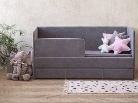 Диван-кровать Happy (темно-серый) в Чистоозёрном - chistoozyornoe.mebel-nsk.ru | фото