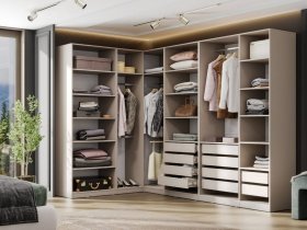 Гардеробная Эккервуд (меланж) в Чистоозёрном - chistoozyornoe.mebel-nsk.ru | фото