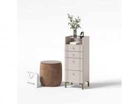 Комод 4 ящика КМ2 Одетта (дуб эндгрей/меланж) в Чистоозёрном - chistoozyornoe.mebel-nsk.ru | фото