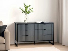 Комод 6 ящиков Нора (металл бруклин/графит) в Чистоозёрном - chistoozyornoe.mebel-nsk.ru | фото