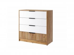Комод КМ-001 Ивис (дуб крафт золотой/белый) в Чистоозёрном - chistoozyornoe.mebel-nsk.ru | фото