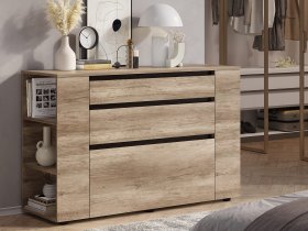 Комод КМ-06 Энигма (венге/дуб каньон) в Чистоозёрном - chistoozyornoe.mebel-nsk.ru | фото