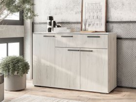 Комод Стандарт-4 NEW (дуб крафт белый) в Чистоозёрном - chistoozyornoe.mebel-nsk.ru | фото