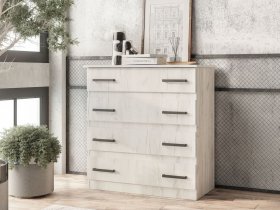 Комод Стандарт-6 NEW (дуб крафт белый) в Чистоозёрном - chistoozyornoe.mebel-nsk.ru | фото