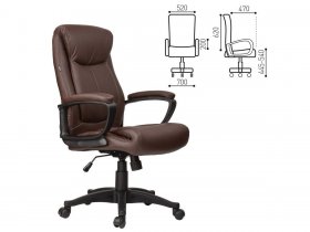 Кресло офисное BRABIX Enter EX-511, коричневое в Чистоозёрном - chistoozyornoe.mebel-nsk.ru | фото