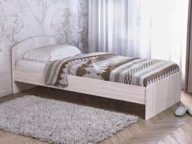 Кровать односпальная 80 с низкой спинкой (ясень шимо светлый) в Чистоозёрном - chistoozyornoe.mebel-nsk.ru | фото