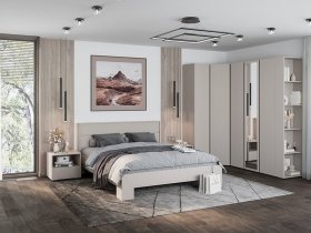 Модульная спальня Люмо (кашемир) в Чистоозёрном - chistoozyornoe.mebel-nsk.ru | фото