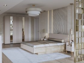 Модульная спальня Одетта (дуб эндгрей/меланж) в Чистоозёрном - chistoozyornoe.mebel-nsk.ru | фото