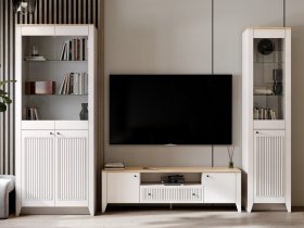 Модульная стенка Валенсия в Чистоозёрном - chistoozyornoe.mebel-nsk.ru | фото