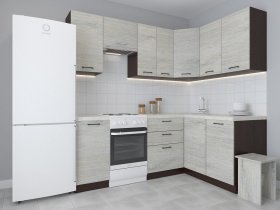 Модульная угловая кухня 1,4м*2,1м Лада (пикард) в Чистоозёрном - chistoozyornoe.mebel-nsk.ru | фото