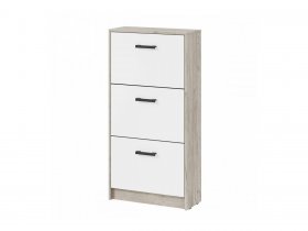 Обувница ОБ-3 Вега (дуб крафт серый/белый) в Чистоозёрном - chistoozyornoe.mebel-nsk.ru | фото