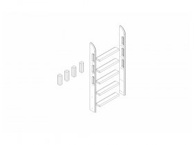 Пакет №10 Прямая лестница и опоры для двухъярусной кровати Соня в Чистоозёрном - chistoozyornoe.mebel-nsk.ru | фото
