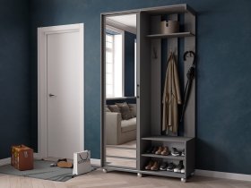 Прихожая «Ларго-2» (графит серый) в Чистоозёрном - chistoozyornoe.mebel-nsk.ru | фото