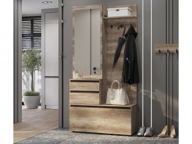 Прихожая ПР-04 Энигма (венге/дуб каньон) в Чистоозёрном - chistoozyornoe.mebel-nsk.ru | фото
