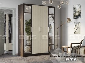 Шкаф четырехстворчатый Фиеста NEW (BTS) в Чистоозёрном - chistoozyornoe.mebel-nsk.ru | фото