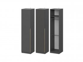 Шкаф ШК-50 Эккервуд (графит) в Чистоозёрном - chistoozyornoe.mebel-nsk.ru | фото