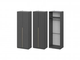 Шкаф ШК-75 Эккервуд (графит) в Чистоозёрном - chistoozyornoe.mebel-nsk.ru | фото