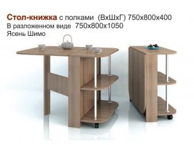 Стол-книжка с полками в Чистоозёрном - chistoozyornoe.mebel-nsk.ru | фото