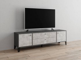 Тумба под ТВ Парус-10 (графит/мальта) в Чистоозёрном - chistoozyornoe.mebel-nsk.ru | фото