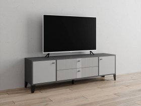 Тумба под ТВ Парус-10 (графит/светло-серый) в Чистоозёрном - chistoozyornoe.mebel-nsk.ru | фото