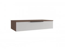 Тумба подвесная 900 Роза (орех франклин карамельный/бежевый скин) в Чистоозёрном - chistoozyornoe.mebel-nsk.ru | фото